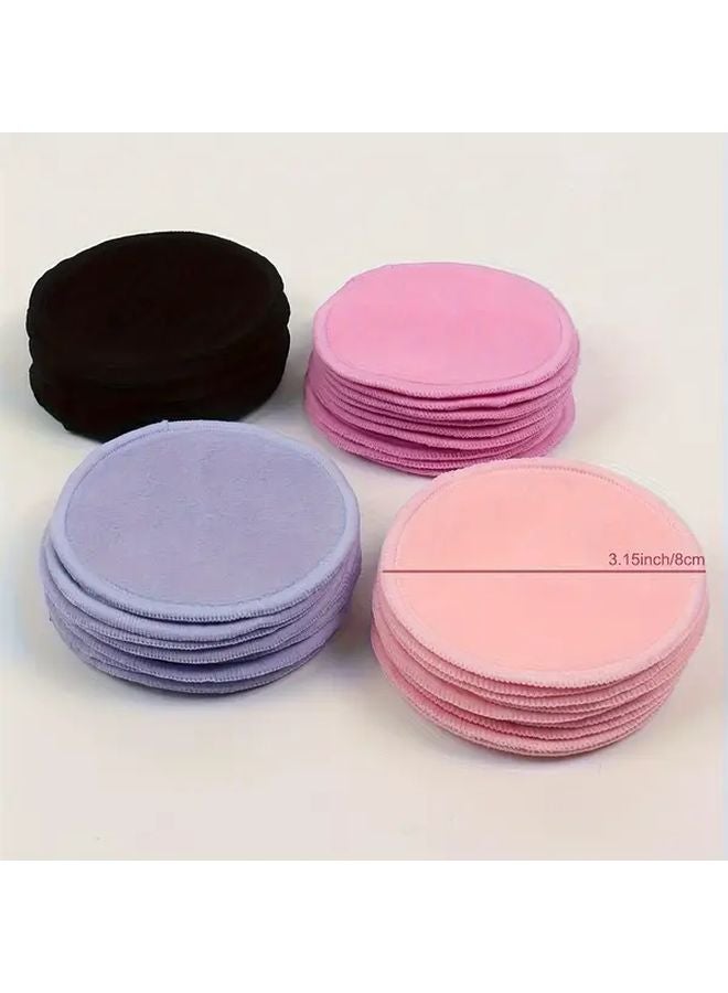 Pudding Powder Velvet Makeup Remover Pads 10 Pack Reusable Hydrophilic PU Cleansing Pads Unscented - Image 4